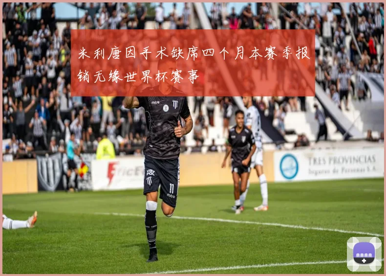 米利唐因手术缺席四个月本赛季报销无缘世界杯赛事